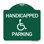 Enseigne Signmission Designer Series - Stationnement pour personnes à mobilité réduite | Enseigne architecturale en aluminium de gros calibre vert et blanc 18 po x 18 po | Protégez votre entreprise et votre commune | Fabriqué aux États-Unis