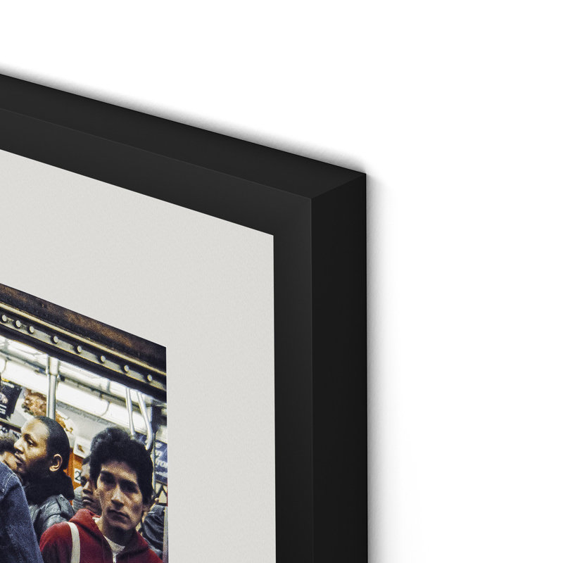 New York City Subway par Barbara Alper, W 32" x H 24", Black Maple