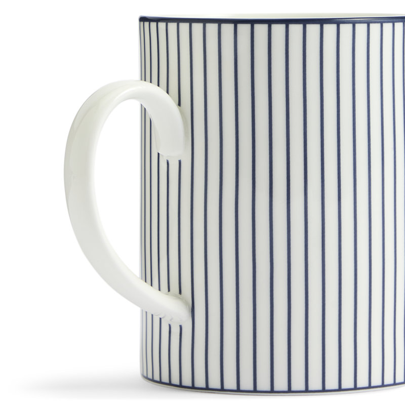 Wedgwood Gio Blue Mug 11.5floz Pinstripe, Blue/White