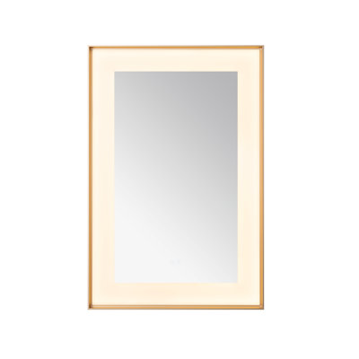 Lexington 24" W x 36" H x 2.28" D, LED Lighted Slim Frame Mirror, Defogger, 3 Color Temperature Lighting, Wall Mount Vertical or Horizontal Installation