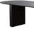 86" Black Wood Double Pedestal Base Oval Dining Table