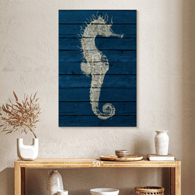 Hippocampe antique Brampt sur bleu I