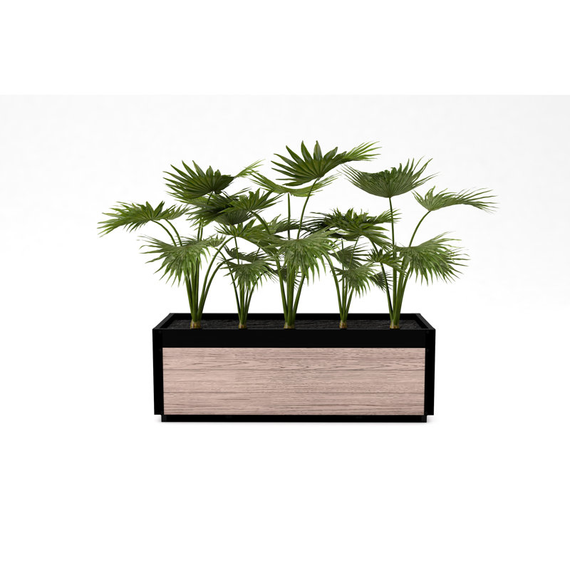 Delta Modern Vinyl Planter,, Brown, 15.5'' H x 45'' W x 17'' D