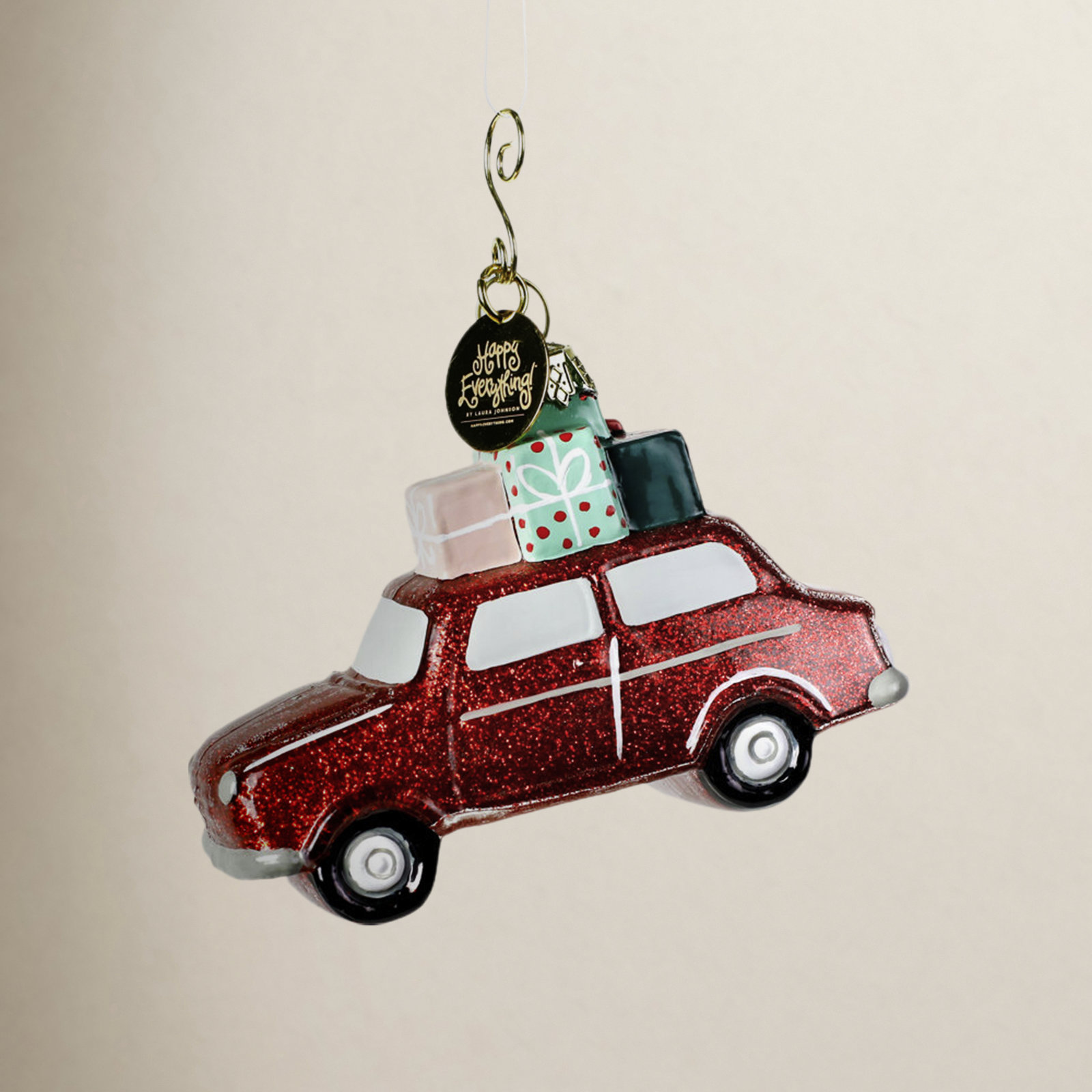 3.1'' Glass Hanging Figurine Ornament