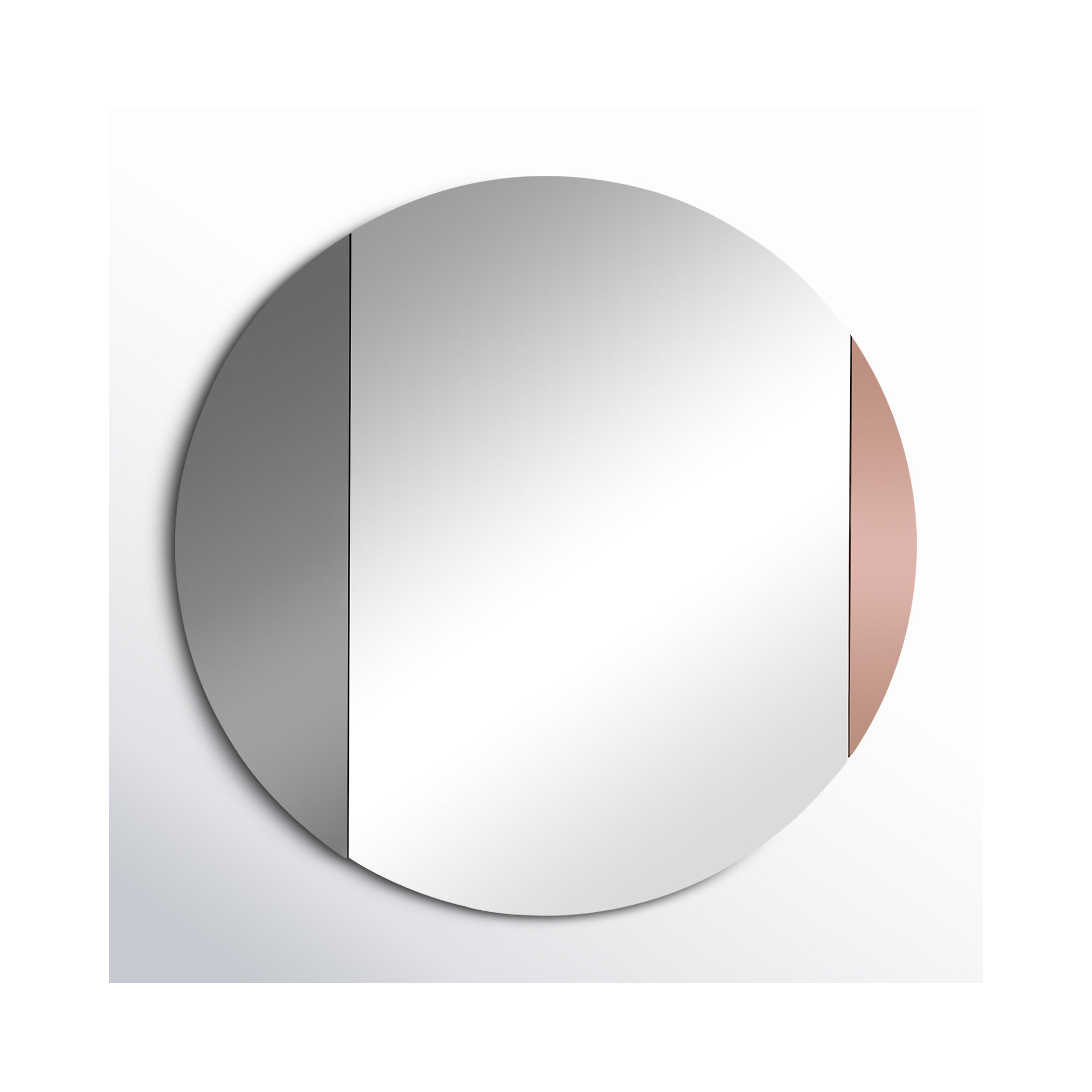 Namaste Flat Mirror, Rose Gold, Smoke, 23.75" x 23.75"