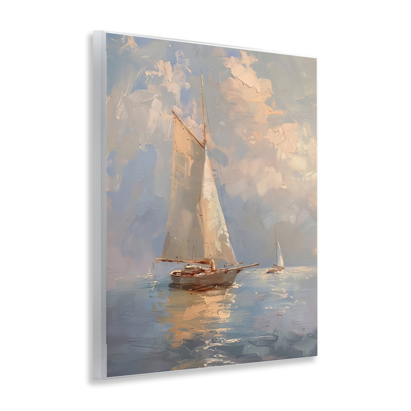 Plaque murale de bateau maritime sur la mer nuageuse, design par Arlington Prints