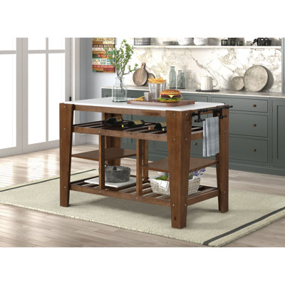 Marble Top Kitchen Island