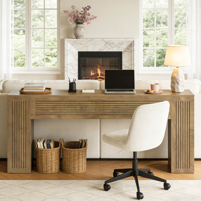 78.74" Extra Long Console Table, Narrow Sofa Table With Storage, Farmhouse Entryway Table For Hallway, Living Room, Entry