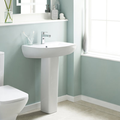 Nuie 545mm L x 455mm W White Vitreous China U-Shaped Sink with Overflow