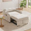 Causeuse moderne en lin et coton avec coussin et poche, canapé-lit convertible, compact pour les petits espaces et les appartements, facile à assembler-1571796089