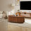 Table basse ovale à plateau relevable de 43,3 po avec rangement