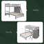 Lit superposé simple au-dessus de double en bois avec six tiroirs et tablettes flexibles, lit inférieur avec roulettes-1914209712