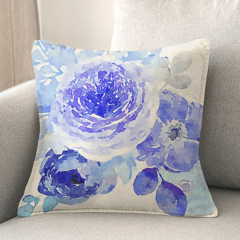 Coussin décoratif bleu Blue Delft