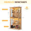  Vitrine 32 pouces à 4 niveaux avec tablettes réglables et finition à lattes grain de bois-125428016