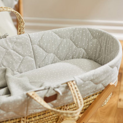 Linen Blend Fitted Moses Basket Fitted Sheet