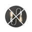 Plafonnier encastré 2 lumières noir et chrome Cemlyn-88071743