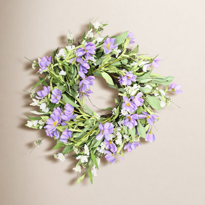 22" Handcrafted Wildflower No Holiday Wreath