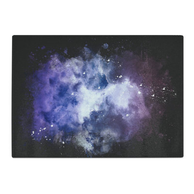 Tempered Glass Purple Clouds Chopping Board