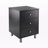 Wykeith 3-Drawer Nightstand in Black With metal knobs, 21.89'' H X 15.67'' W X 15.67'' D