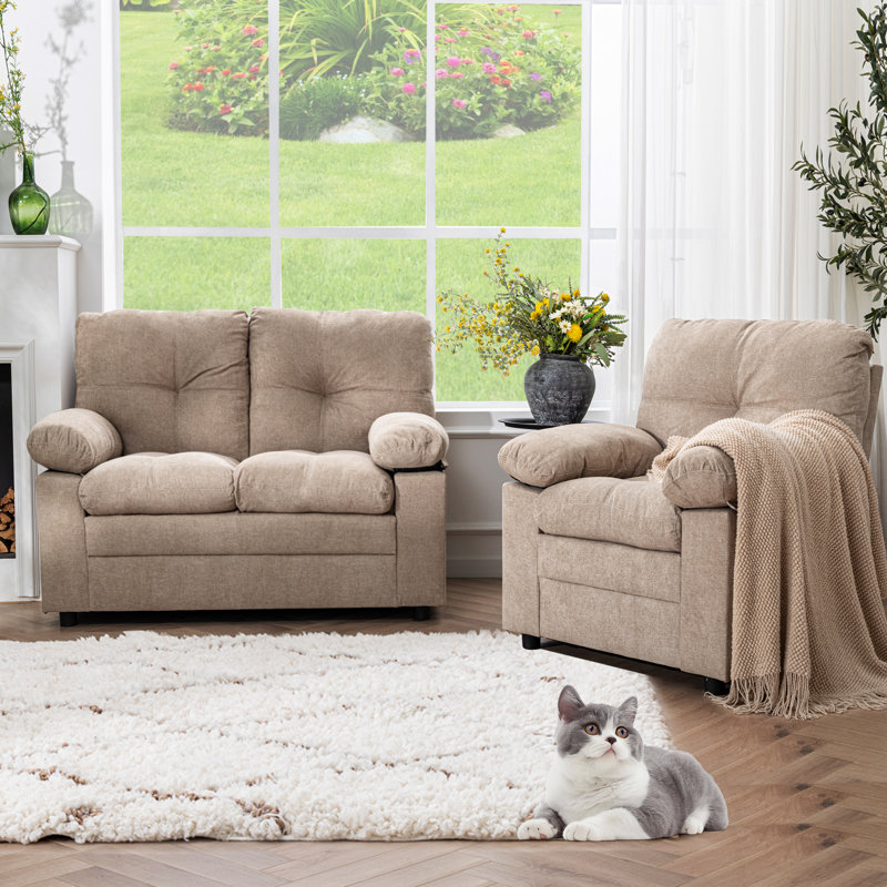 Ensemble de salon moderne 2 pièces, Beige