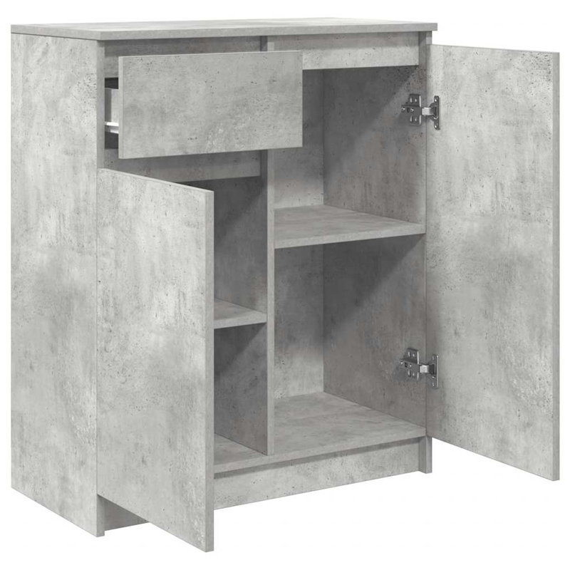Sideboard With Drawer 71X35x84 Cm Engineered Wood, Concrete Grey