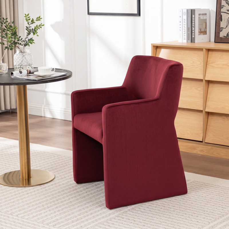 Chaise de salle à manger rembourrée Noah, Rouge