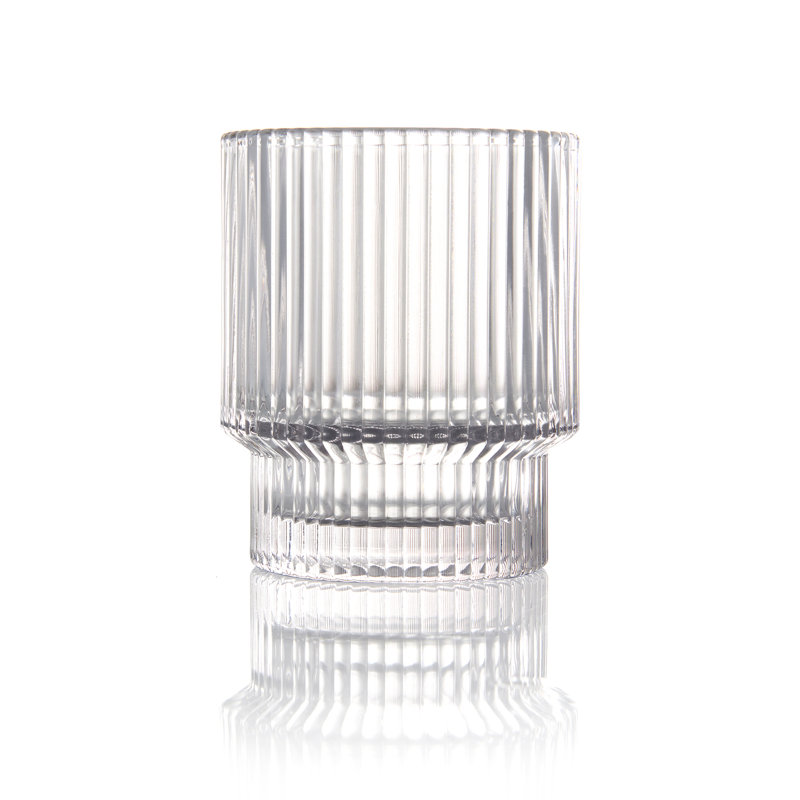 Verres à l'ancienne, cannelés