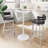Valleta 23.8 " Square with Steel Base Dining Table-1276285465-1276285464