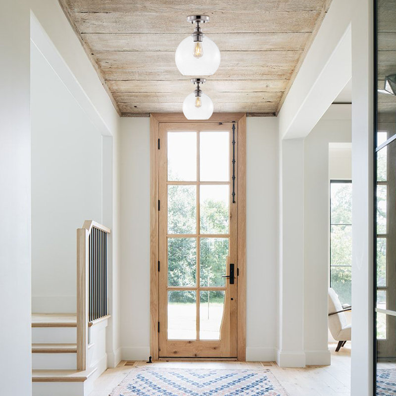 Chused Glass Semi Flush Mount