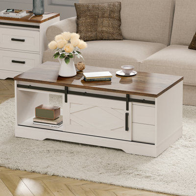 Table basse et table de bout avec canapé d'appoint et station de charge Laziza