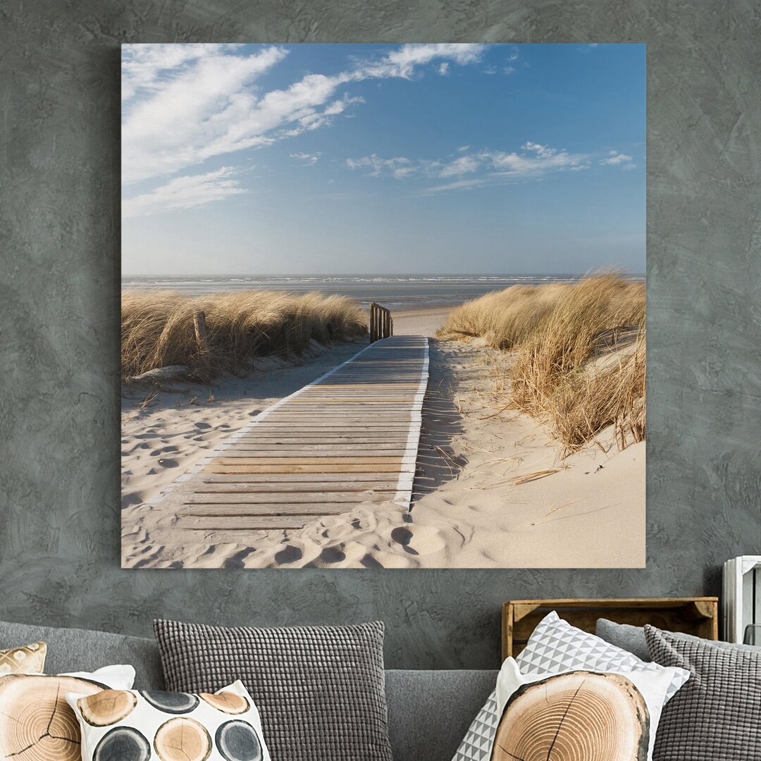 Leinwandbild - Ostsee Strand Quadtrat