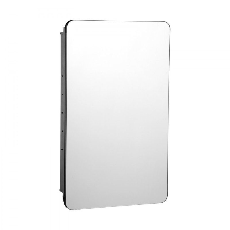 W H Framed Medicine Cabinet Mirror Adjustable, 70cm H x 42cm W x 12.7cm D