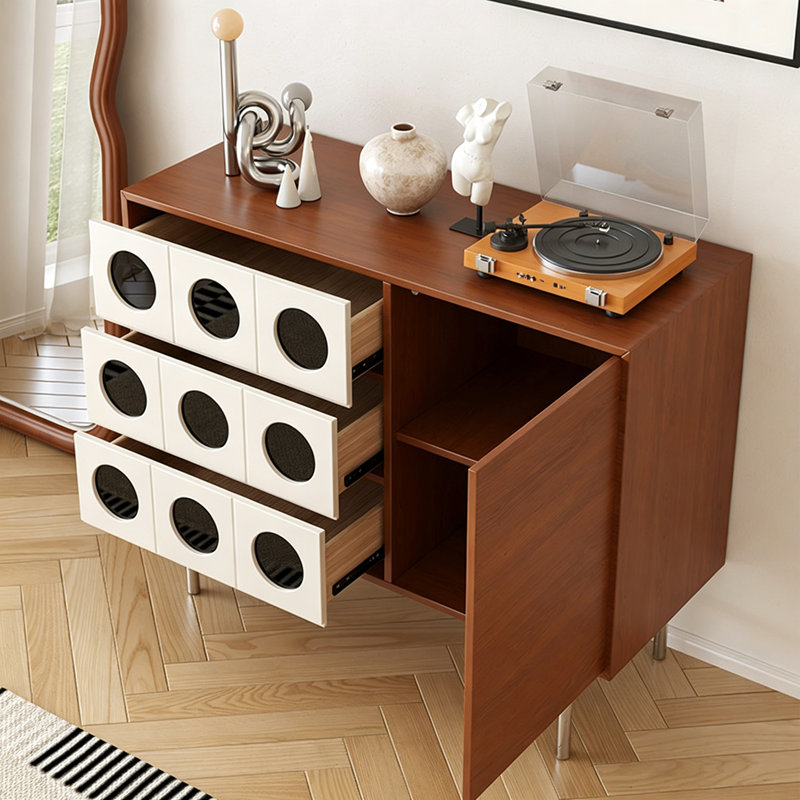 Armoire d'entrée Mid-Century moderne à deux tons