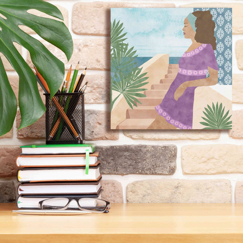 «Mediterranean Holiday IV» par Flora Kouta, impression sur toile, H 12 po x l 12 po x P 0,75 po