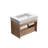 Chloe 30'' Wall Mount Bathroom Vanity Set Solid Surface Bathroom Vanity With Engineered Marble Top