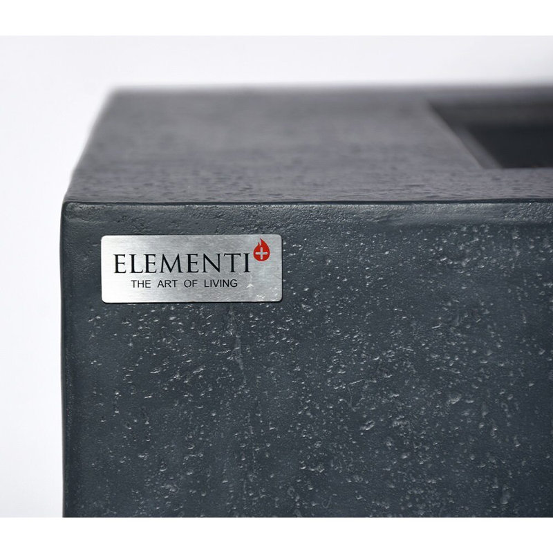 Square Concrete Smokeless Fire Pit Table, Natural Gas