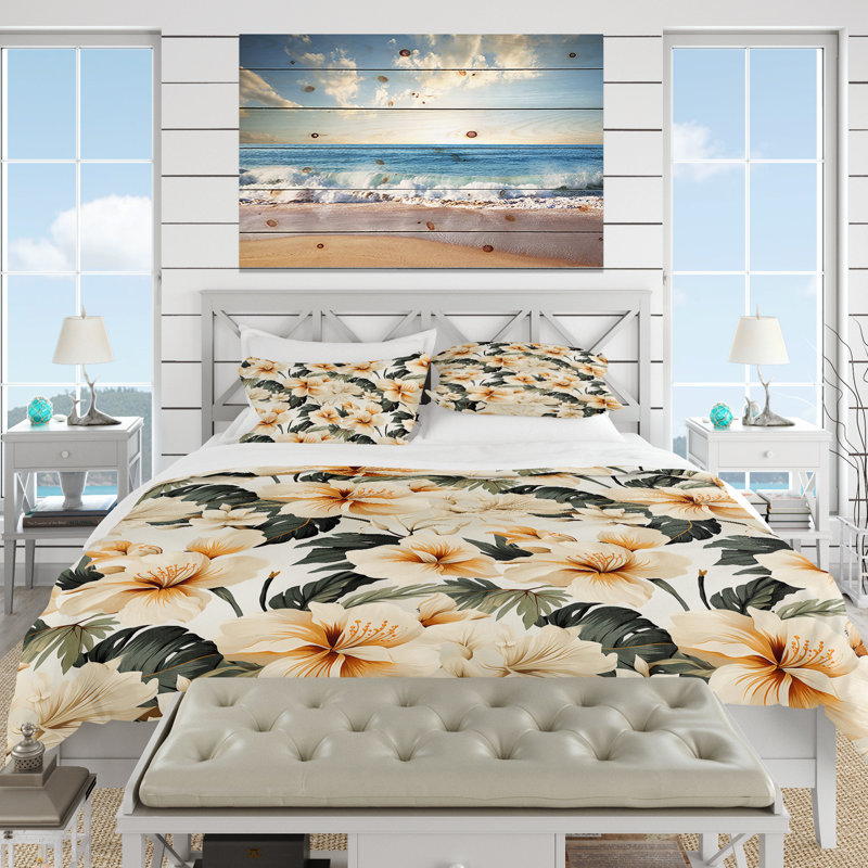 Ensemble de housse de couette Tranquil Retreat, Housse de couette pour grand lit et 2 taies décor