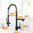 High-Performance Kitchen Sink Pull Down Faucet - Black, Single Handle, Ceramic Filler, Productive Advanced Pull-Down Modern Features, Innovative