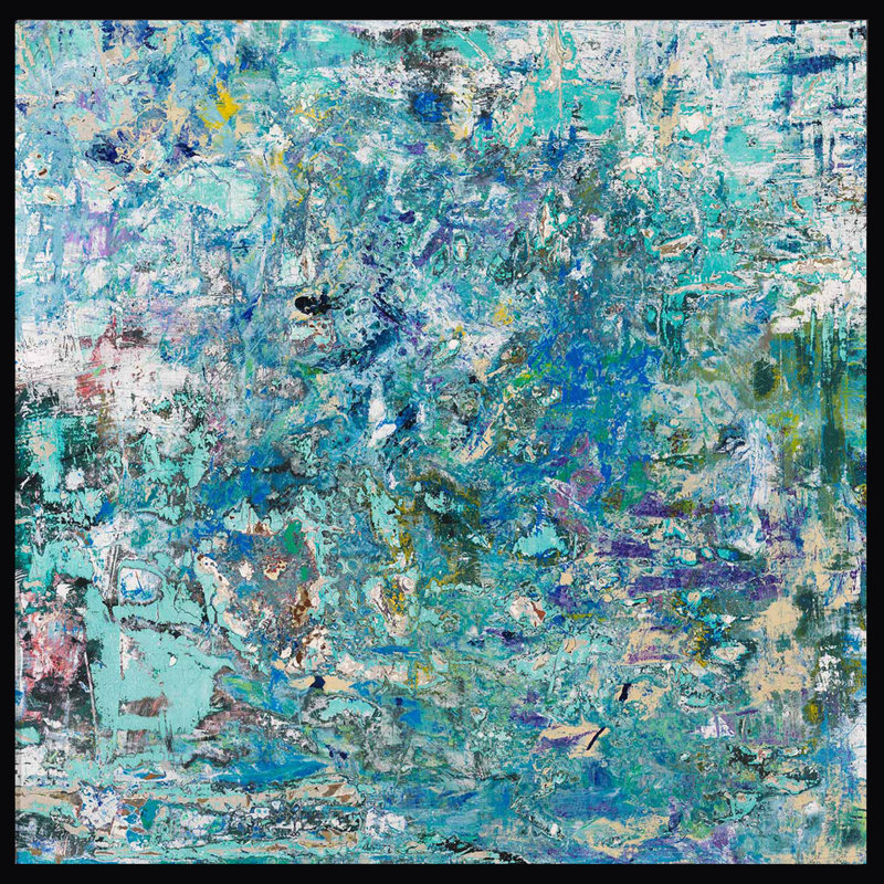 To the Surface - Peinture sur toile, Cadre noir