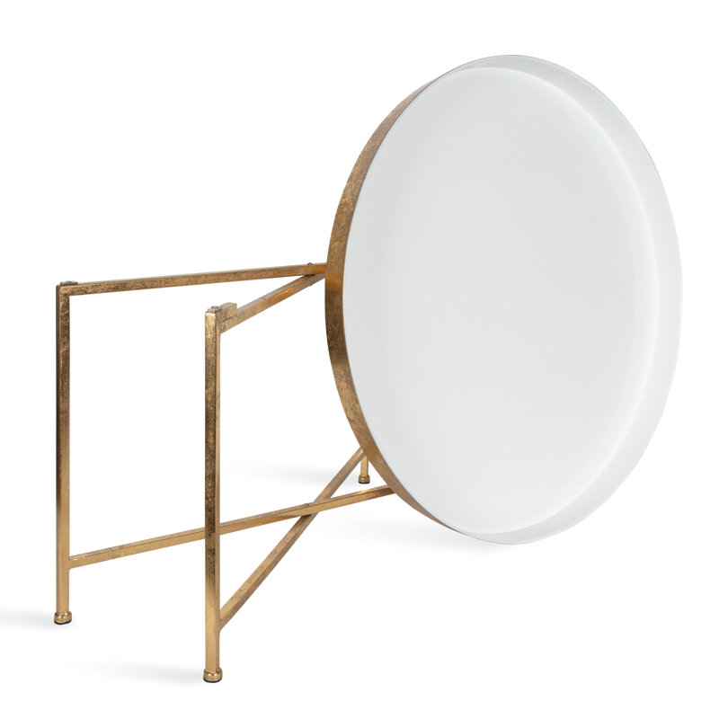 Ekta Lift Top Cross Legs Coffee Table, Gold, White