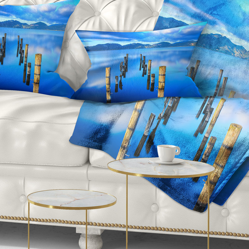 Coussin lombaire en bois seascape reste dans un coussin lombaire sea