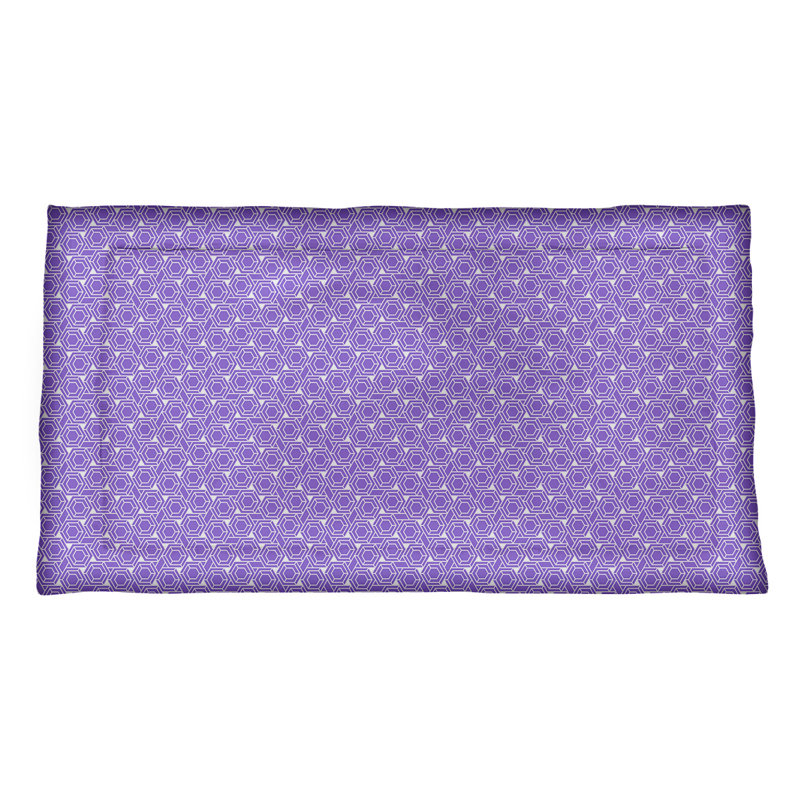 Taie décorative en treillis Katelyn Elizabeth, Mauve / Blanc, Microfibre, Simple standard