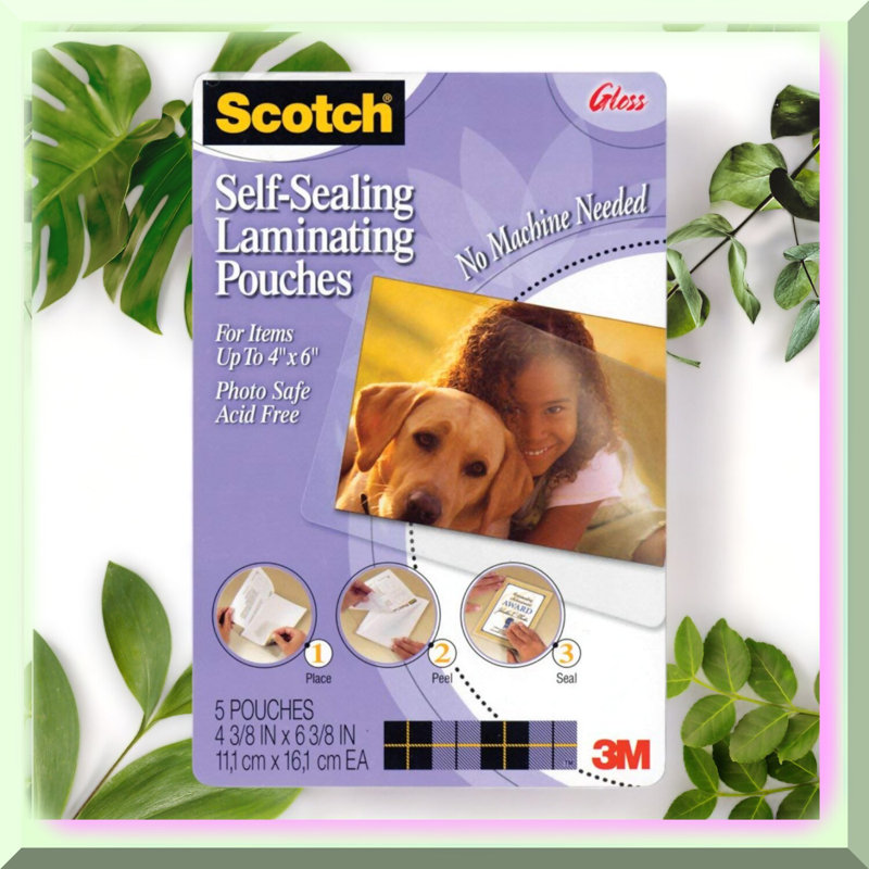 Self-Sealing Glossy Laminating Pouches (5 Pack)