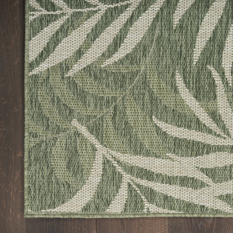 Taifa Floral Indoor / Outdoor Rug, Rectangle 6' x 9'