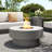 Outdoor Round Steel Fire Pit Table With Hidden Fuel Tank-567640537