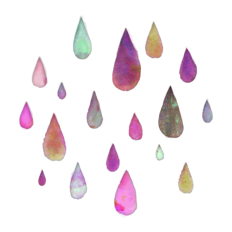 " Rain Drops " Painting Print, 12" H x 12" W  