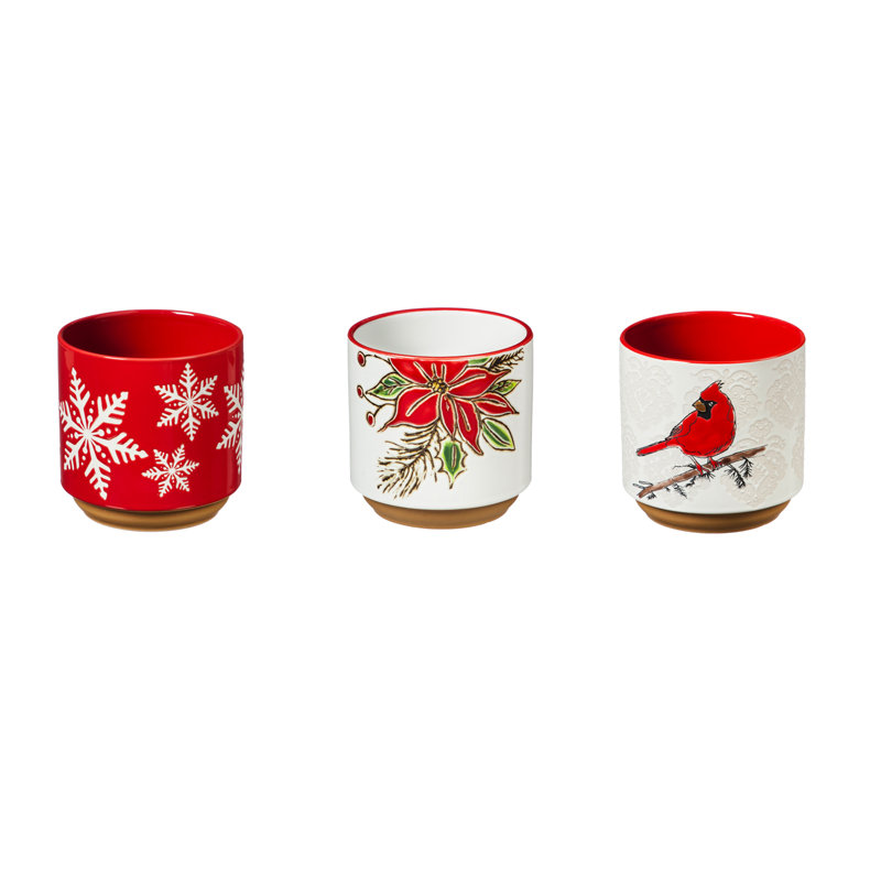 Ensemble de pots de fleurs en céramique 3 pièces niviarsiaq cachepot