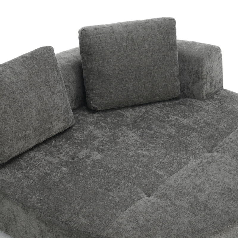Canapé en chenille, Gris foncé