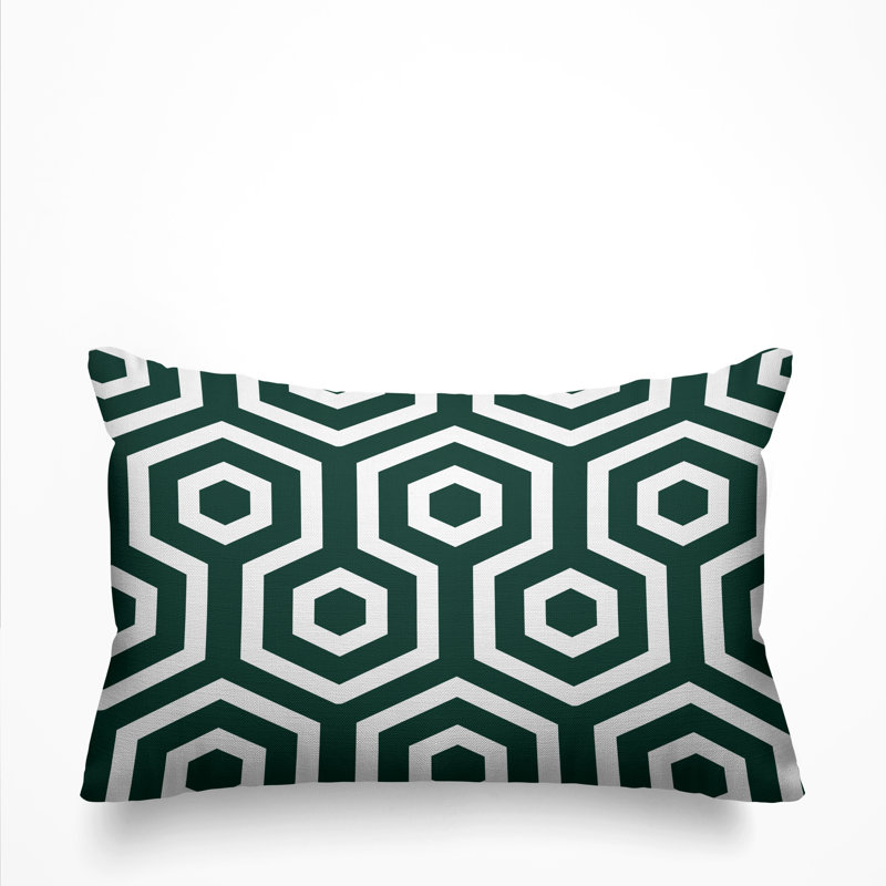 Housse et insert de coussin rectangulaire pour l'extérieur Hilton, Émeraude