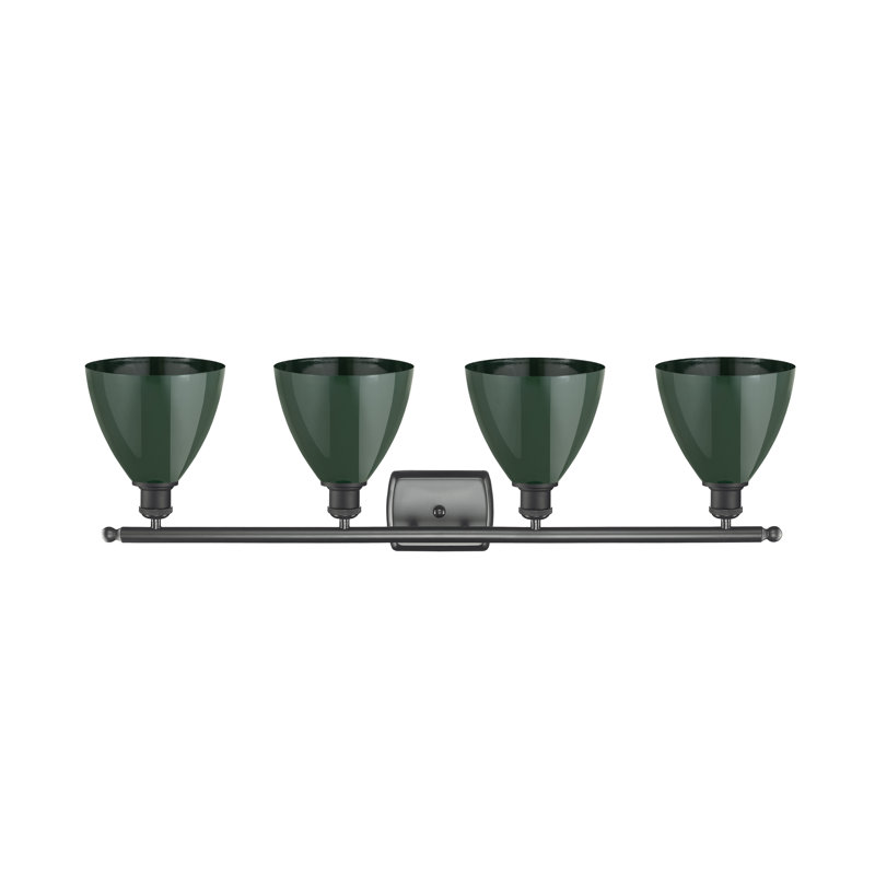 Amylee 4 - Light Dimmable Vanity Light, Green, Matte Black